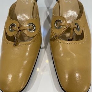 Franco Sarto slip on with kitten heel shoes